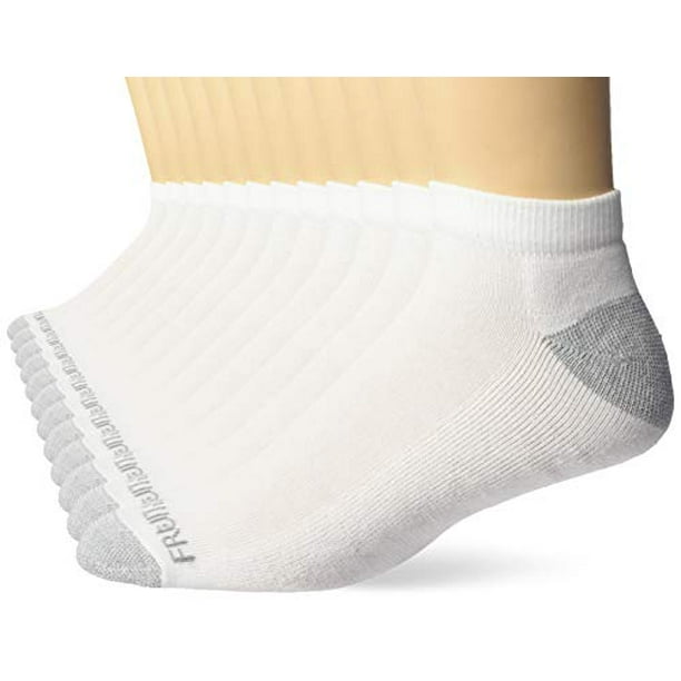6-12 Shoe Size White/Grey Fruit of the Loom Men's Dual Defense Cushioned Socks-12 Pair Pack 6-12 Shoe Size White/Grey Fruit of the Loom Men's Dual Defense Cushioned Socks-12 Pair Pack